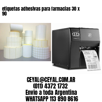 etiquetas adhesivas para farmacias 30 x 90