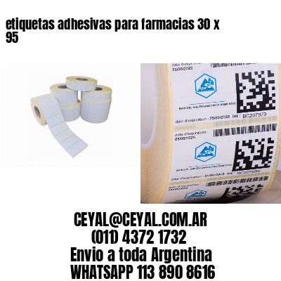 etiquetas adhesivas para farmacias 30 x 95