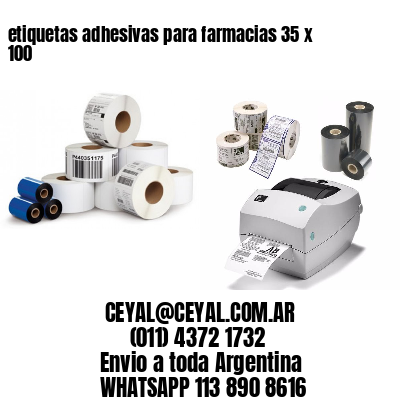 etiquetas adhesivas para farmacias 35 x 100