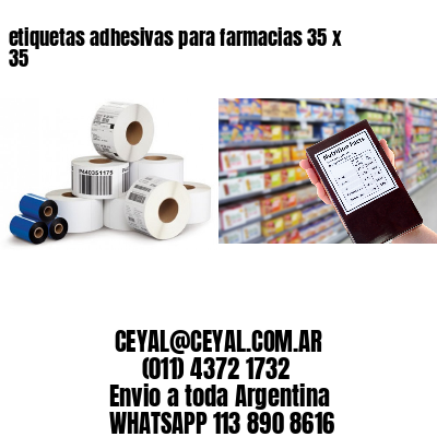 etiquetas adhesivas para farmacias 35 x 35