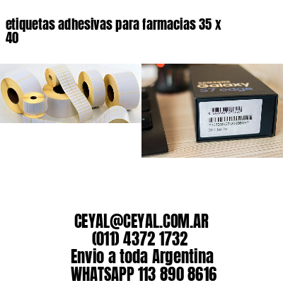 etiquetas adhesivas para farmacias 35 x 40