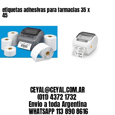 etiquetas adhesivas para farmacias 35 x 45