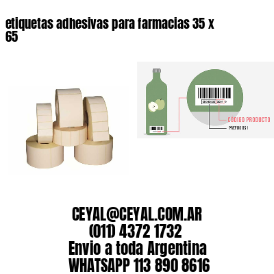 etiquetas adhesivas para farmacias 35 x 65