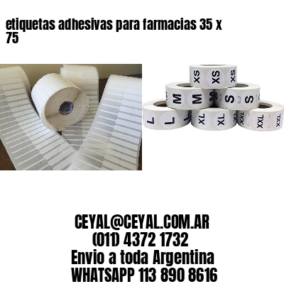 etiquetas adhesivas para farmacias 35 x 75