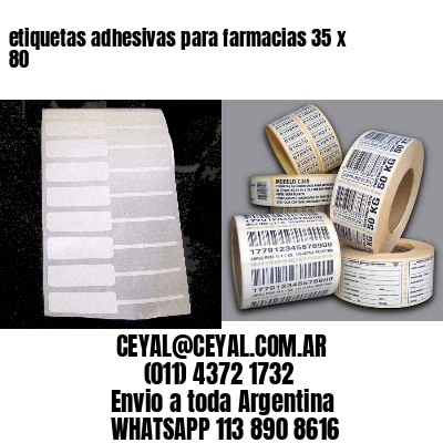 etiquetas adhesivas para farmacias 35 x 80