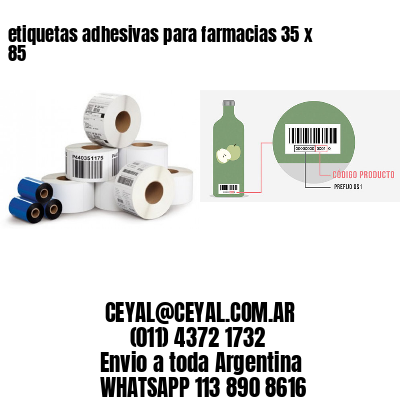 etiquetas adhesivas para farmacias 35 x 85