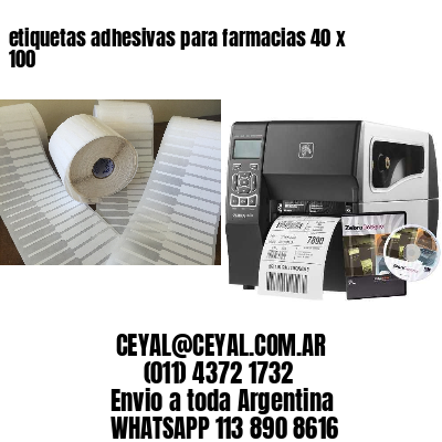 etiquetas adhesivas para farmacias 40 x 100