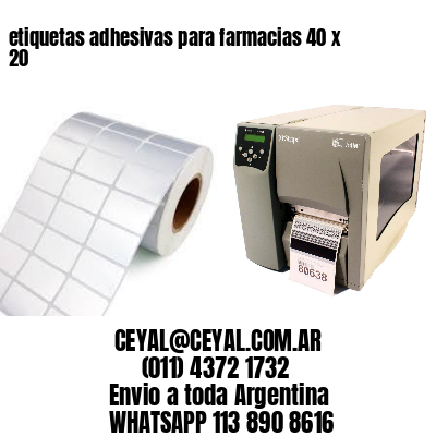 etiquetas adhesivas para farmacias 40 x 20