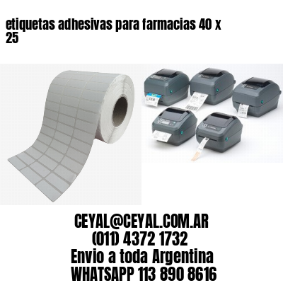etiquetas adhesivas para farmacias 40 x 25