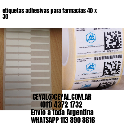 etiquetas adhesivas para farmacias 40 x 30