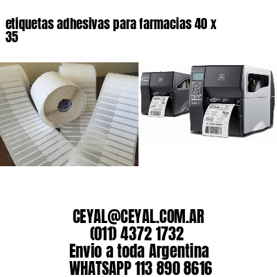 etiquetas adhesivas para farmacias 40 x 35