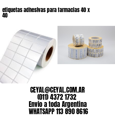 etiquetas adhesivas para farmacias 40 x 40