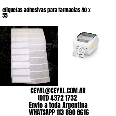 etiquetas adhesivas para farmacias 40 x 55