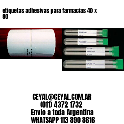 etiquetas adhesivas para farmacias 40 x 80