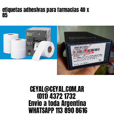 etiquetas adhesivas para farmacias 40 x 85