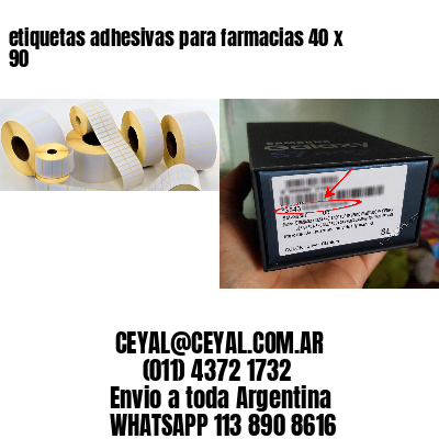 etiquetas adhesivas para farmacias 40 x 90