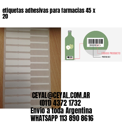 etiquetas adhesivas para farmacias 45 x 20