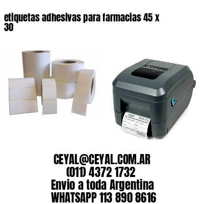 etiquetas adhesivas para farmacias 45 x 30