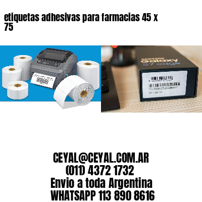 etiquetas adhesivas para farmacias 45 x 75