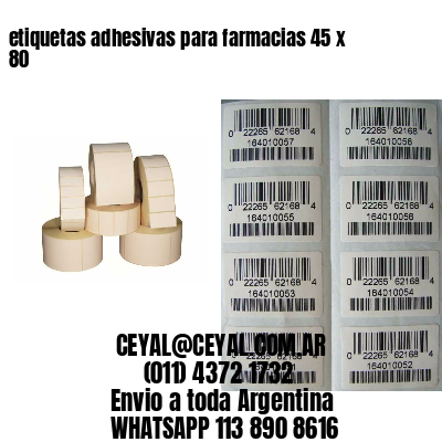 etiquetas adhesivas para farmacias 45 x 80