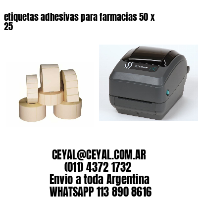 etiquetas adhesivas para farmacias 50 x 25