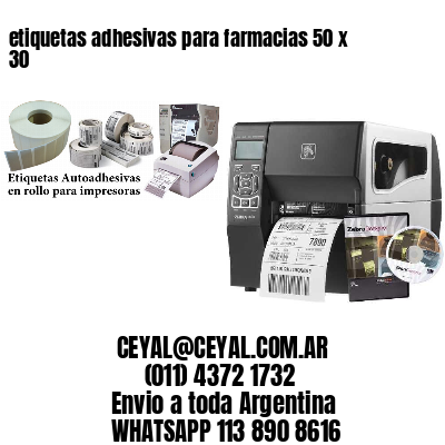 etiquetas adhesivas para farmacias 50 x 30