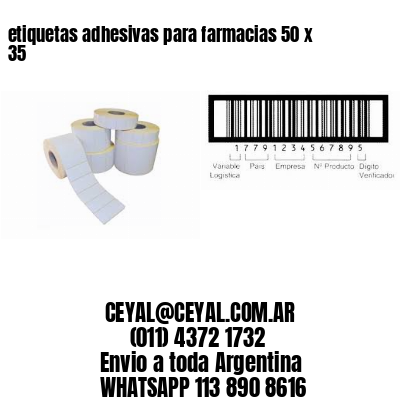 etiquetas adhesivas para farmacias 50 x 35