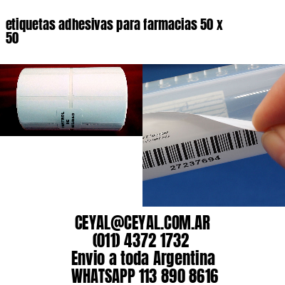 etiquetas adhesivas para farmacias 50 x 50