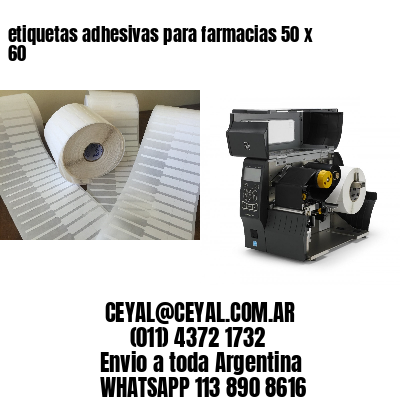 etiquetas adhesivas para farmacias 50 x 60