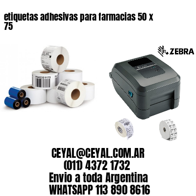 etiquetas adhesivas para farmacias 50 x 75