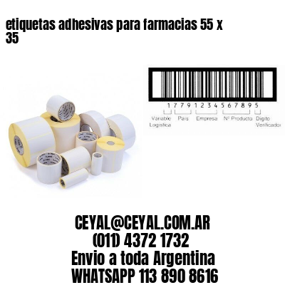 etiquetas adhesivas para farmacias 55 x 35