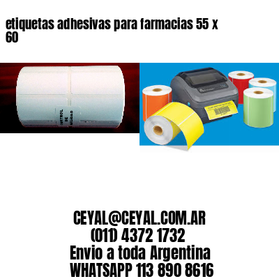 etiquetas adhesivas para farmacias 55 x 60