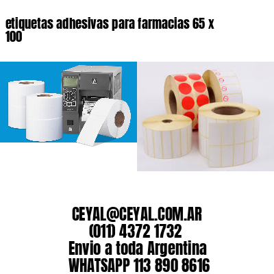 etiquetas adhesivas para farmacias 65 x 100