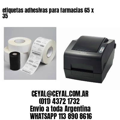 etiquetas adhesivas para farmacias 65 x 35