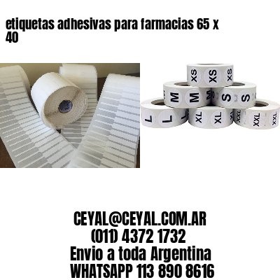 etiquetas adhesivas para farmacias 65 x 40