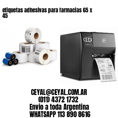 etiquetas adhesivas para farmacias 65 x 45