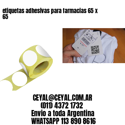 etiquetas adhesivas para farmacias 65 x 65