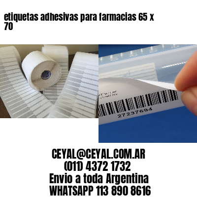 etiquetas adhesivas para farmacias 65 x 70
