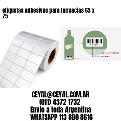 etiquetas adhesivas para farmacias 65 x 75
