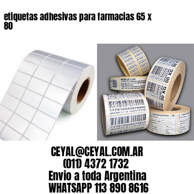 etiquetas adhesivas para farmacias 65 x 80