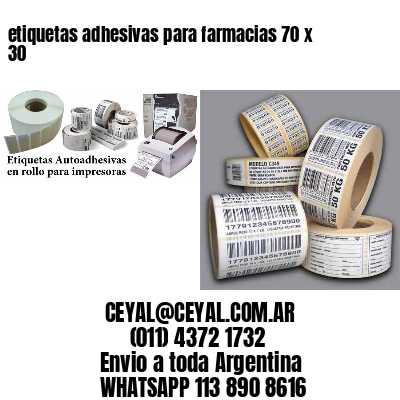 etiquetas adhesivas para farmacias 70 x 30