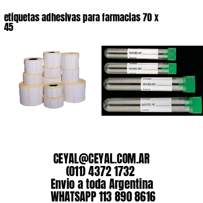 etiquetas adhesivas para farmacias 70 x 45