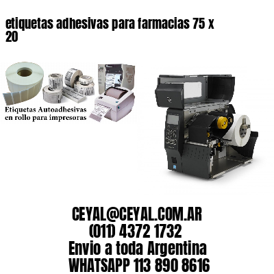 etiquetas adhesivas para farmacias 75 x 20