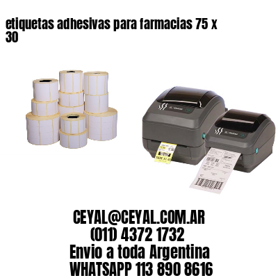 etiquetas adhesivas para farmacias 75 x 30