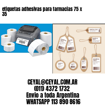 etiquetas adhesivas para farmacias 75 x 35