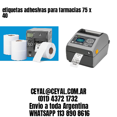 etiquetas adhesivas para farmacias 75 x 40