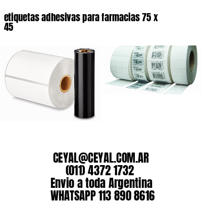 etiquetas adhesivas para farmacias 75 x 45
