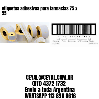 etiquetas adhesivas para farmacias 75 x 55