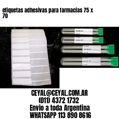 etiquetas adhesivas para farmacias 75 x 70