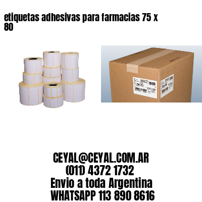 etiquetas adhesivas para farmacias 75 x 80
